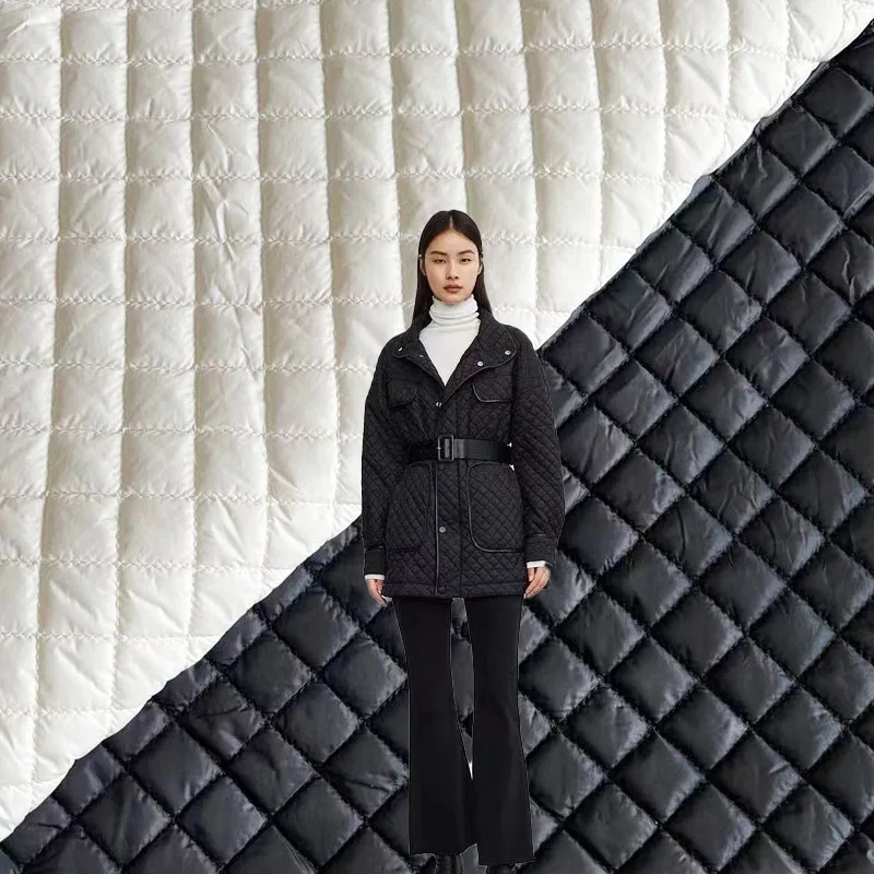 50/100*150cm Winter Autumn Embossed Quilted Cotton Fabric For Making Padded Jacket Down Coat Wrinkled Down Jacket Fabric