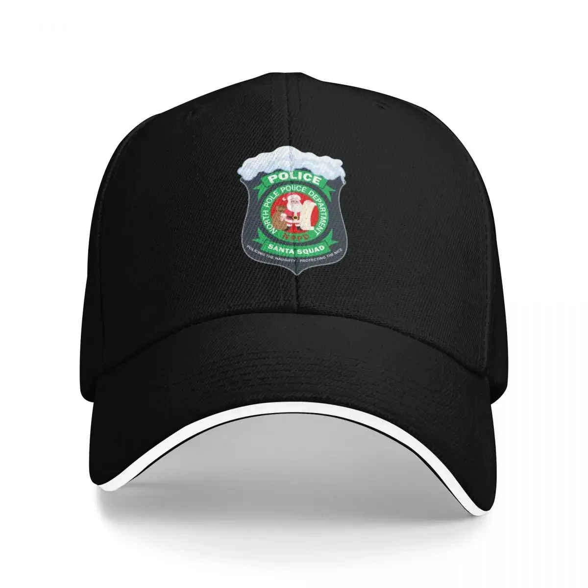 New North Pole Police Department Santa Squad Badge Baseball Cap Sunscreen sun hat Unique hats Men's Luxury Women's