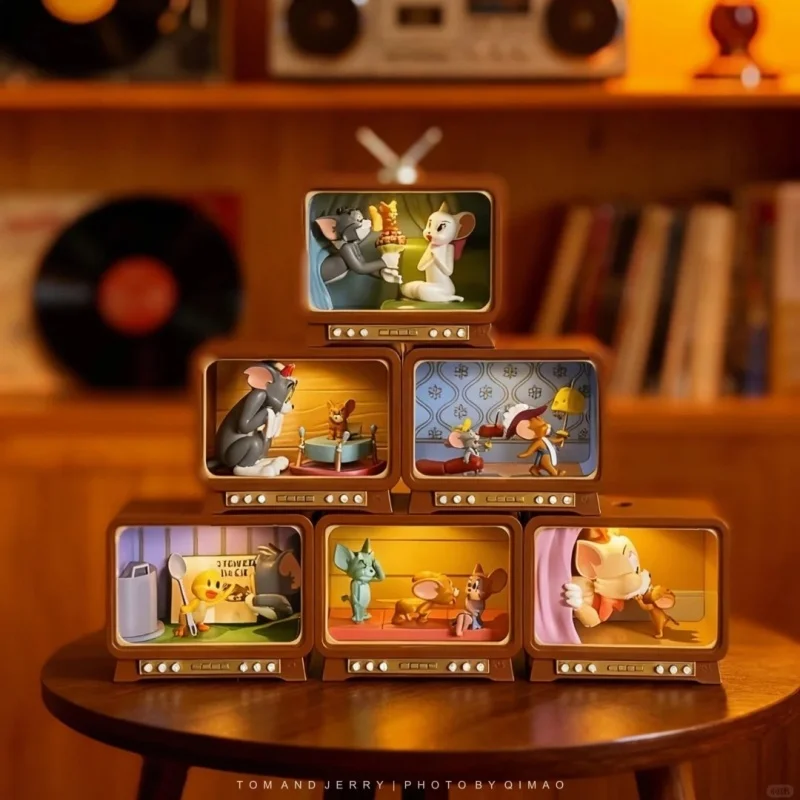 

52 игрушки, натуральная кошка и мышь, классическая серия Moment2, слепая коробка Tomjerry, модная игрушка, милый орнамент, детский подарок-сюрприз