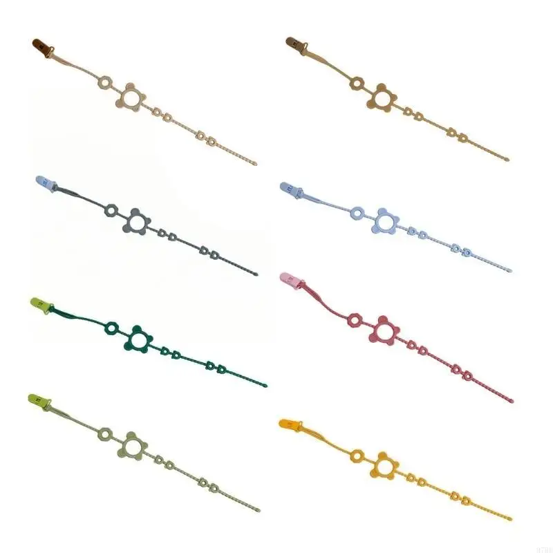 97BE Catena per succhietto per neonati Portaciuccio per neonato per i più piccoli Neonati Cinghia per ciuccio Massaggiagengive