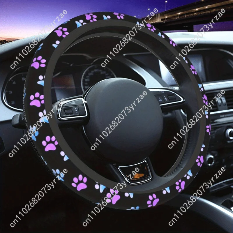

Dog Cat Car Steering Wheels Cover Universal Type Environmental Friendly Comfortablenon-slip Breathable Steering Wheel Wrap