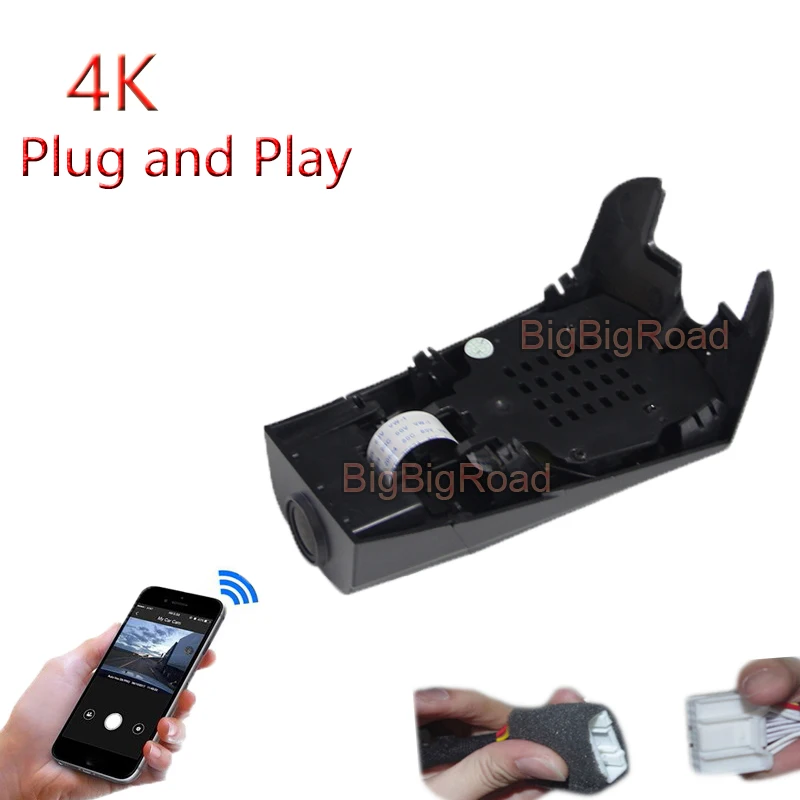 4K Plug And Play Car Wifi DVR Video Recorder Dash Camera Black Box For Volvo XC40 2017 2018 2019 2020 2021 Wide Angle FHD 2160P