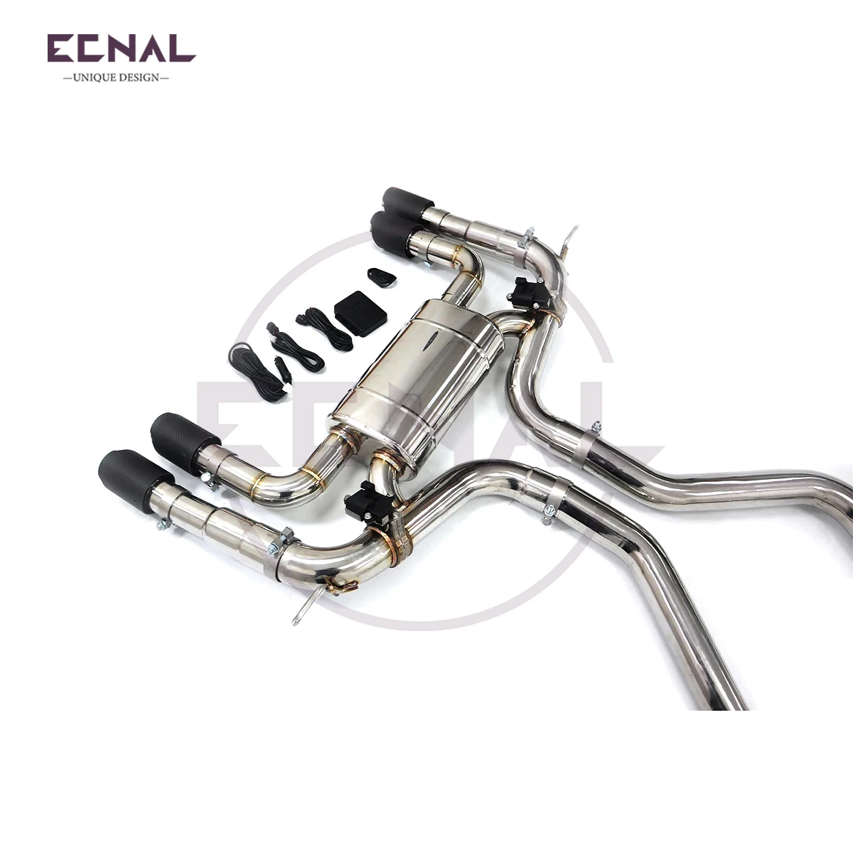 Ecnal Exhaust Pipe Car Sport Exhaust System for BMW E70 E71 X5M X6M V8 N63 4.4T SS304 Catback with Valve Muffler