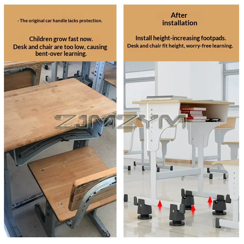 ขาตั้งโต๊ะปรับระดับได้ 4 ชิ้น แผ่นรองขาเตียง เก้าอี้ ยกขาเฟอร์นิเจอร์ แผ่นรองแบบขาตั้ง สำหรับโต๊ะ โซฟา ตู้