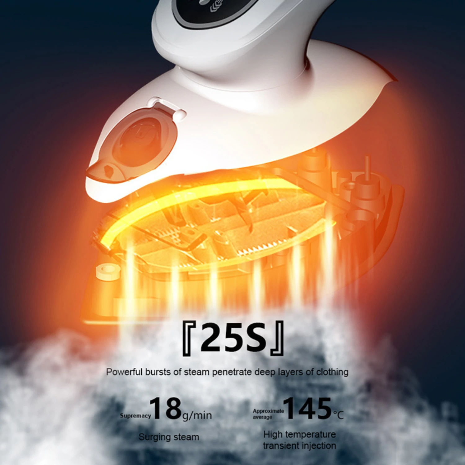 Handheld 1000W Garment Steamer with 25S Quick-Heat – Portable, 90° Rotatable, Efficient Wrinkle Removal for  & Travel