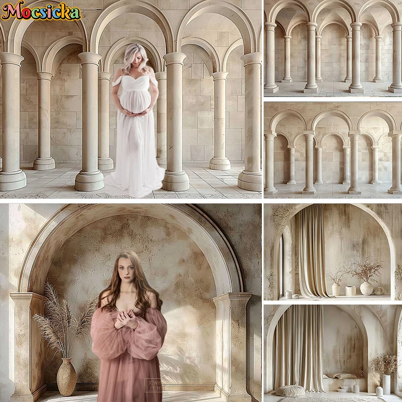 

Mocsicka Photography Background Romantic Wide Arch Wall Adult Birthday Maternity Wedding Portrait Decor Backdrop Photo Studio