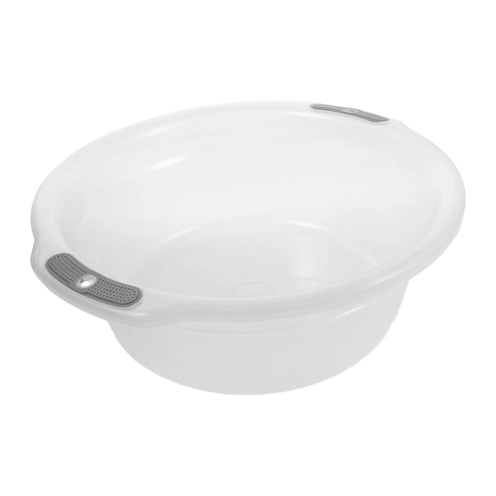 

Dual Handle Clear Round Basin Foot Soak Hand Wash Tub Multifunctional for Laundry Pet Bathing Home Round Dish Wash Basin