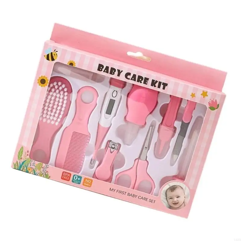 

Y88D 10 Piece Baby Daily Care Tools for Grooming and Health Including Comb, Finger Toothbrush, and Bath Brush Feeder