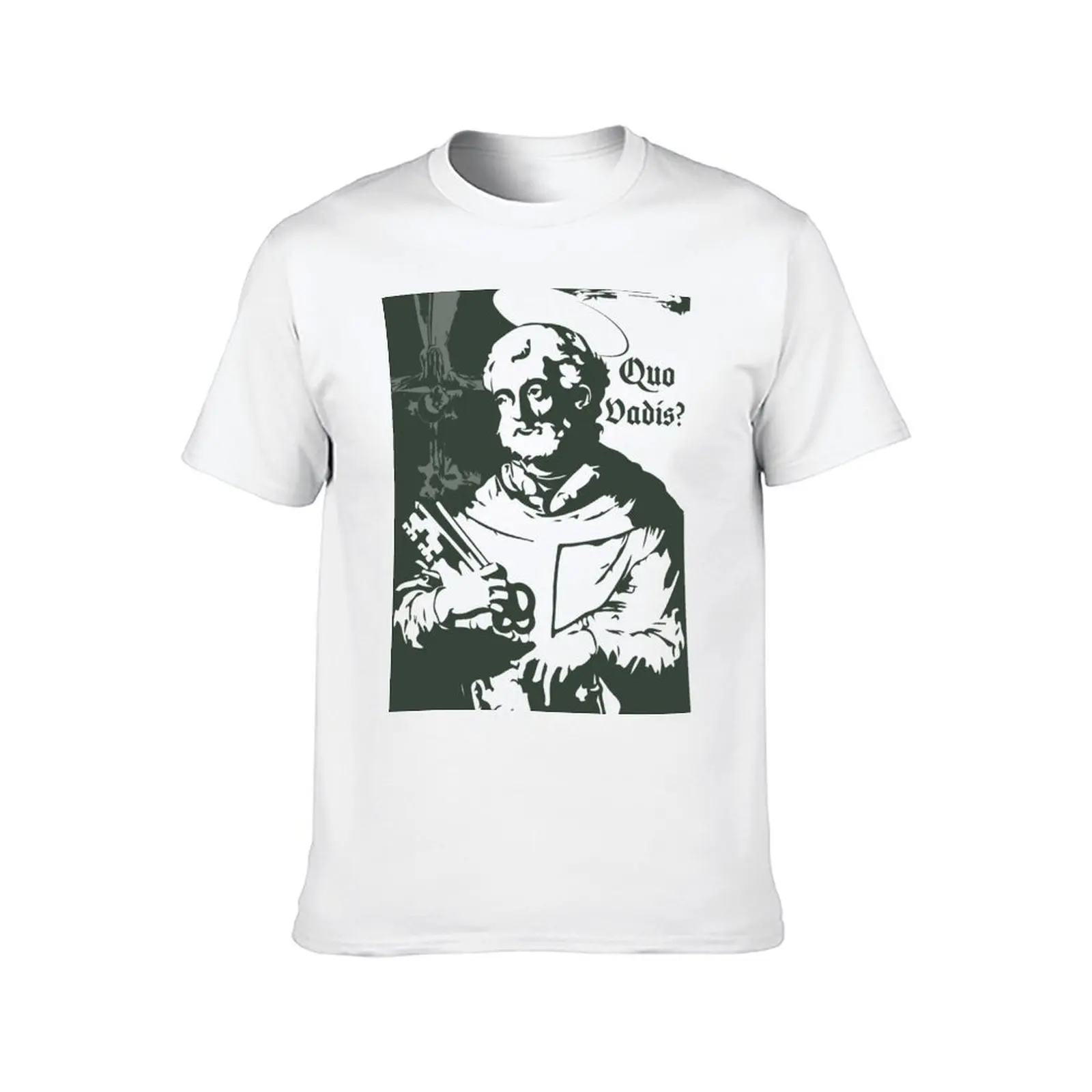 Quo Vadis - سانت بيتر تي شيرت تي شيرت رجل عادي تي شيرت رجل مصمم القطن التي شيرت 100% تي شيرت #2