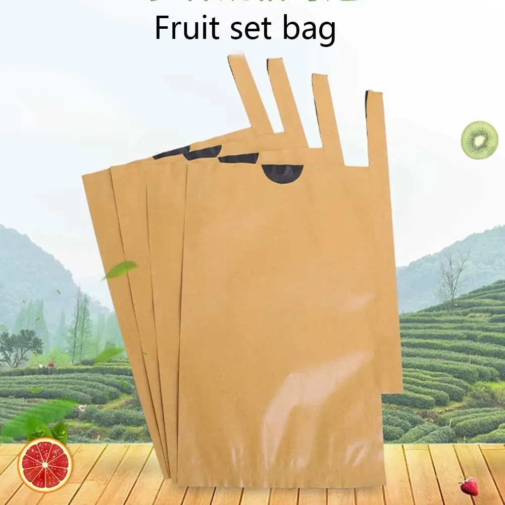 100pcs Sun-proof Orchard Fruit Protection Bags Waterproof Anti-Bird Grape Protection Cover Breathable Against Insect Pouch