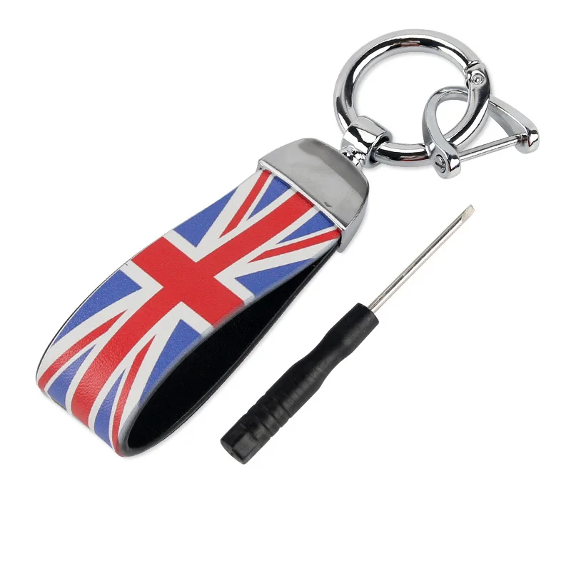 Car Leather Keychain Remote Key Pendant For MINI Cooper S ONE JCW R55 R56 R60 R61 F54 F55 F56 F60 Car Accessories Modification