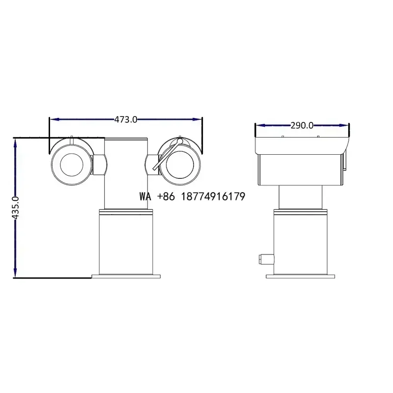 wmwmnu wmwmnu AI Driven High Accuracy 0.003 Degree Explosion-proof PTZ Fire Detection Smoke Detection Ex-proof PTZ