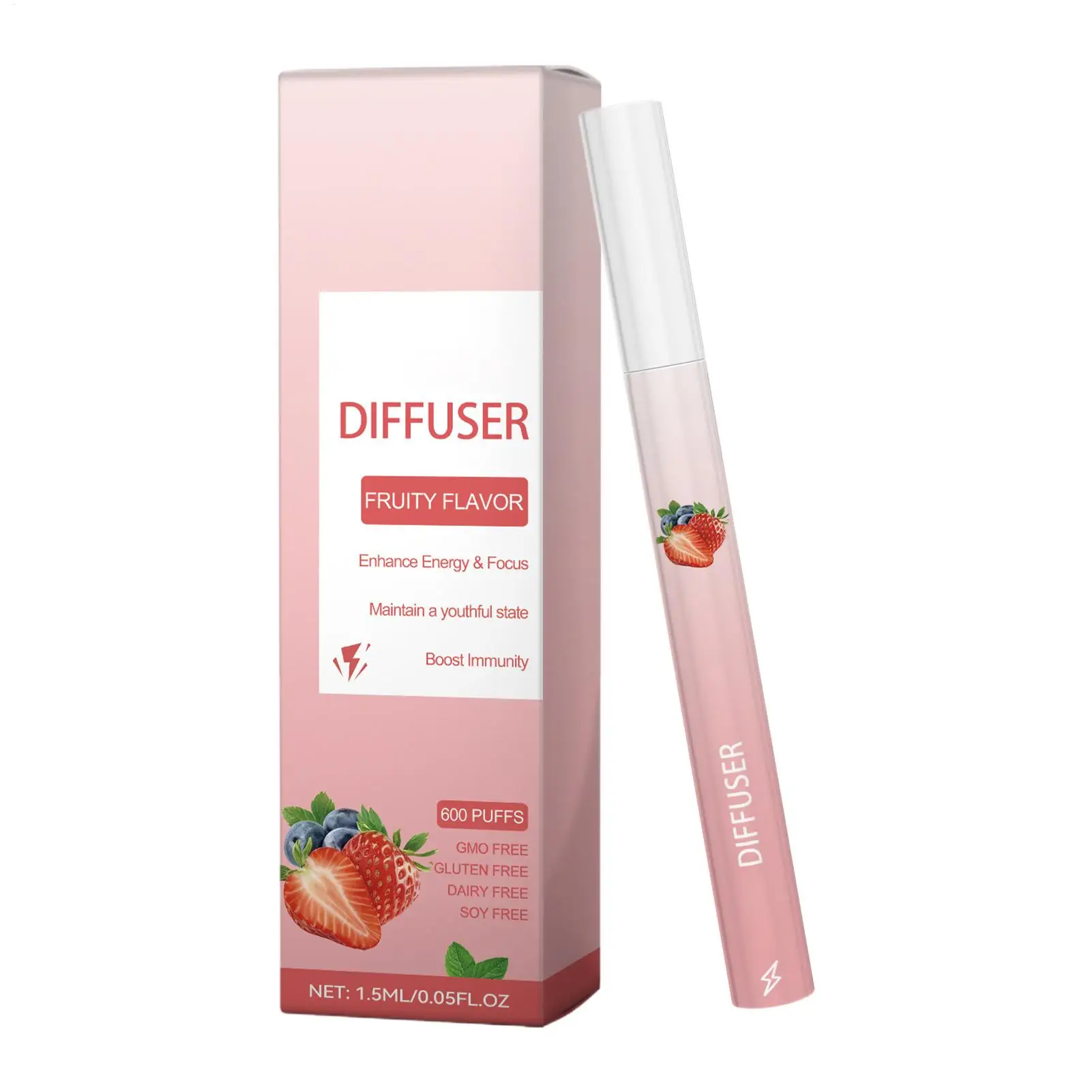 Diffuser Pen Energy Boost Cleansing Personal Care Products Refreshing Fruit Lung Care Sticks for Men Women Daily Morning Work