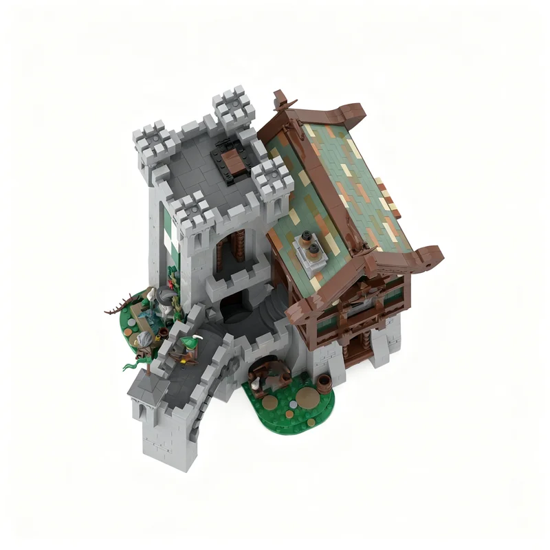 4000 قطعة من مكعبات البناء لنموذج قلعة هايلاند، لعبة إبداعية للهواة، هدايا عيد الميلاد التعليمية