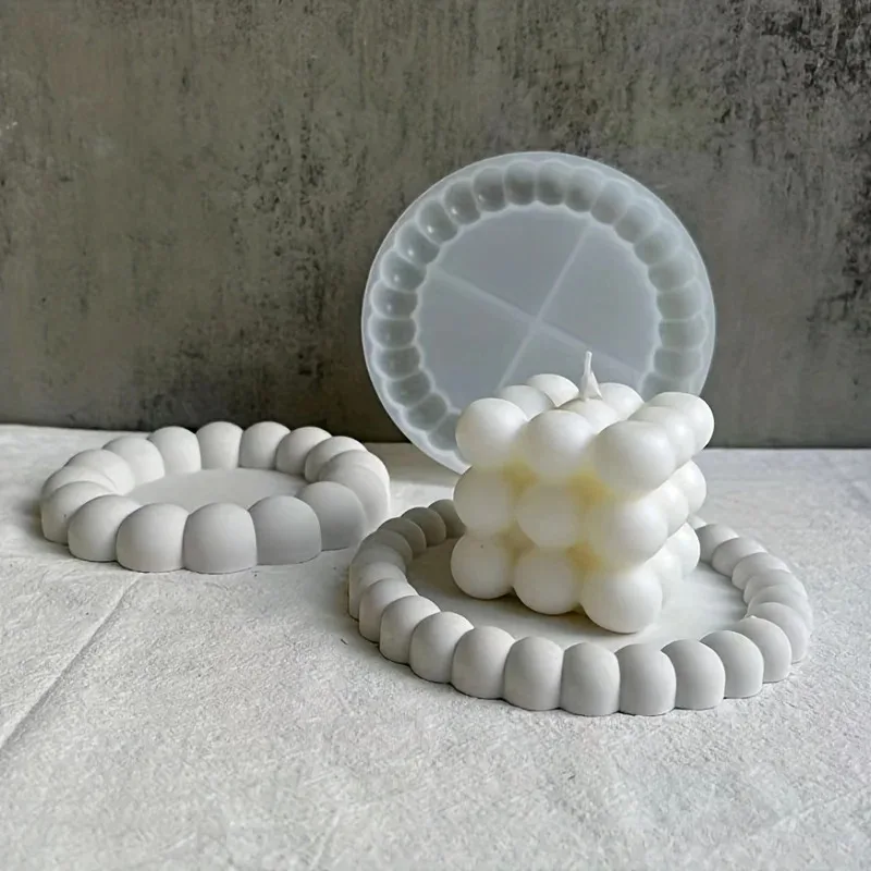DIY 버블 트레이 코스터, 실리콘 몰드 석고, 에폭시 콘크리트 시멘트 몰드, 수공예품 선물, 보석 보관 트레이, 홈 데코