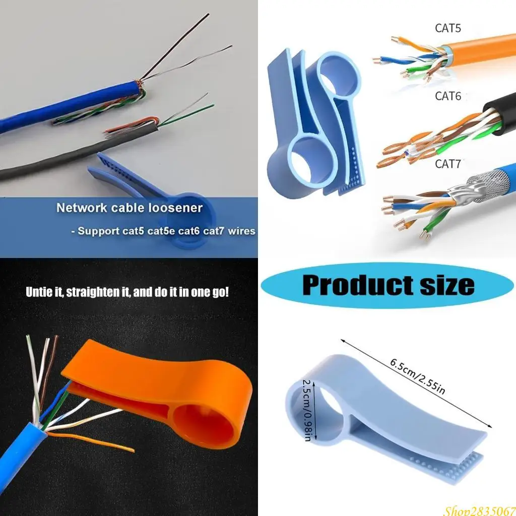 

3PCS Networking Cable Untwist Tool для сети Cat5/Cat6 Управление кабелями 831F