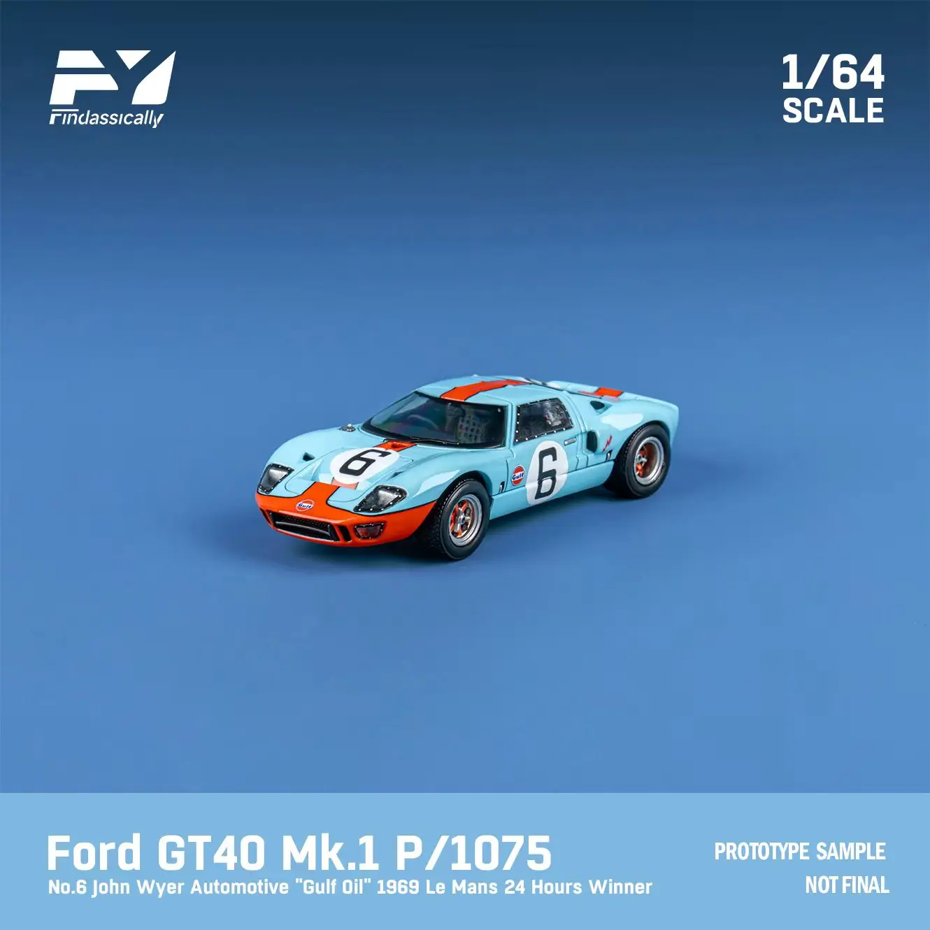 FY Findclassically  1:64 Ford GT40 Mk1-#9 Alloy car model