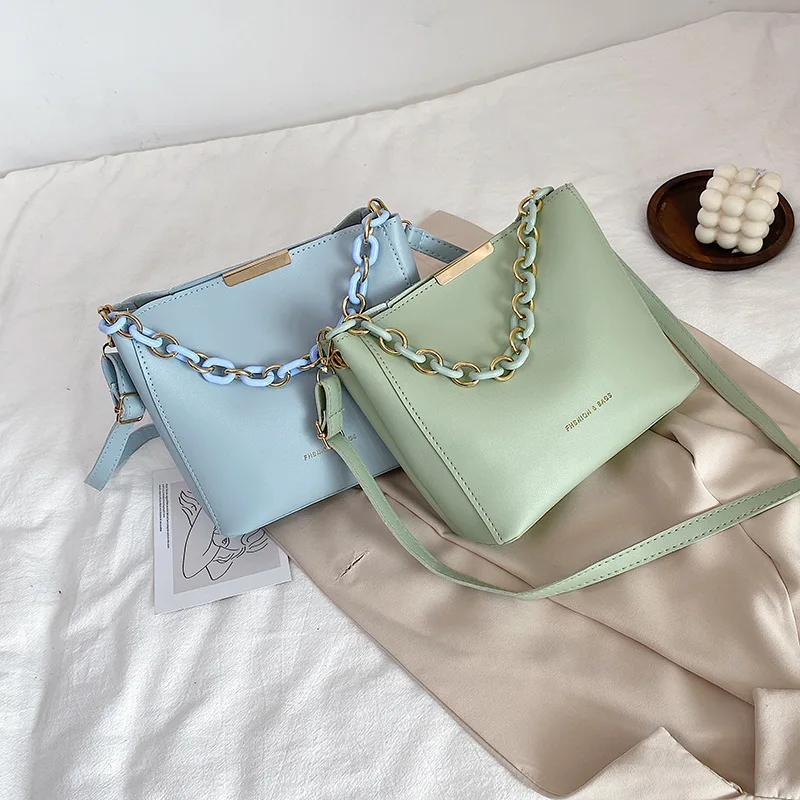 

Trendy Chain Strap Shoulder Bag - Women's Crossbody & Handheld Bucket Purse, Fashion Multi-Way Bag 숄더백