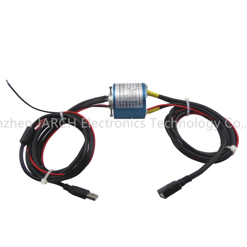 Anillo colector usb 2,0 de señal ethernet de alta corriente con anillo colector usb 3,0 para usb-c 3a