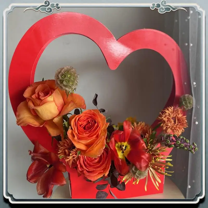 Liefdesmand Hartvormige Valentijnsdag Geschenkdoos Geschenkverpakking Papier Zoet Feest Bruiloft Decoratie Doos Gemakkelijk te gebruiken -A