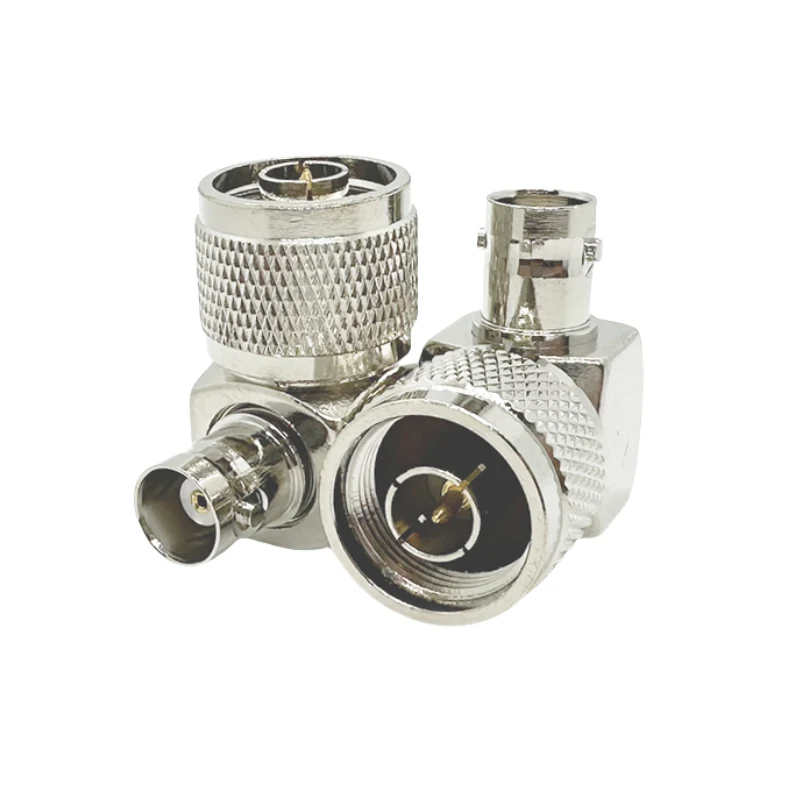 Pure Copper BNC Female to N Male Right Angle Adapter N Type BNC 90 Degree RF Coax Coaxial Connector Converter for Antenna Radio