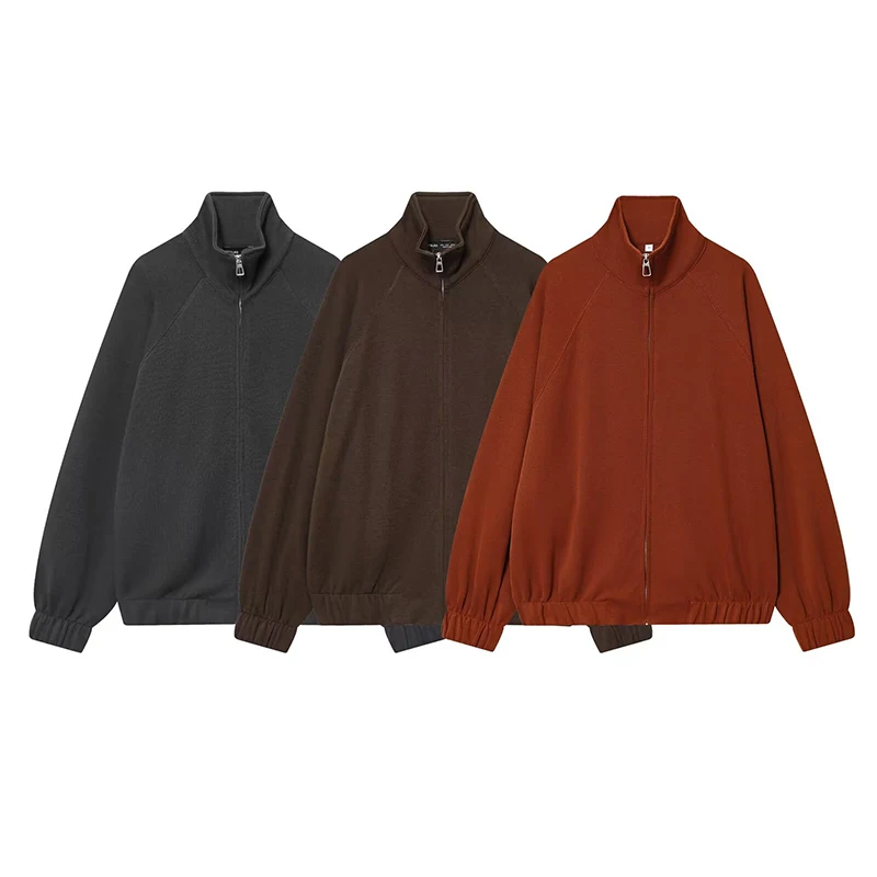 

Women's Jackets Coats Autumn Fashion Zipper Turtleneck Neck Long Sleeve Coats Female Outerwear Chic Tops