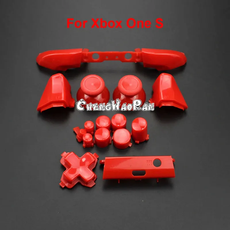 1 Set 15 In1 Replacement Parts For Xbox One S Dpad ABXY Trigger Grids Stick Rocker Cap Cross Direction Key Baffle Strip