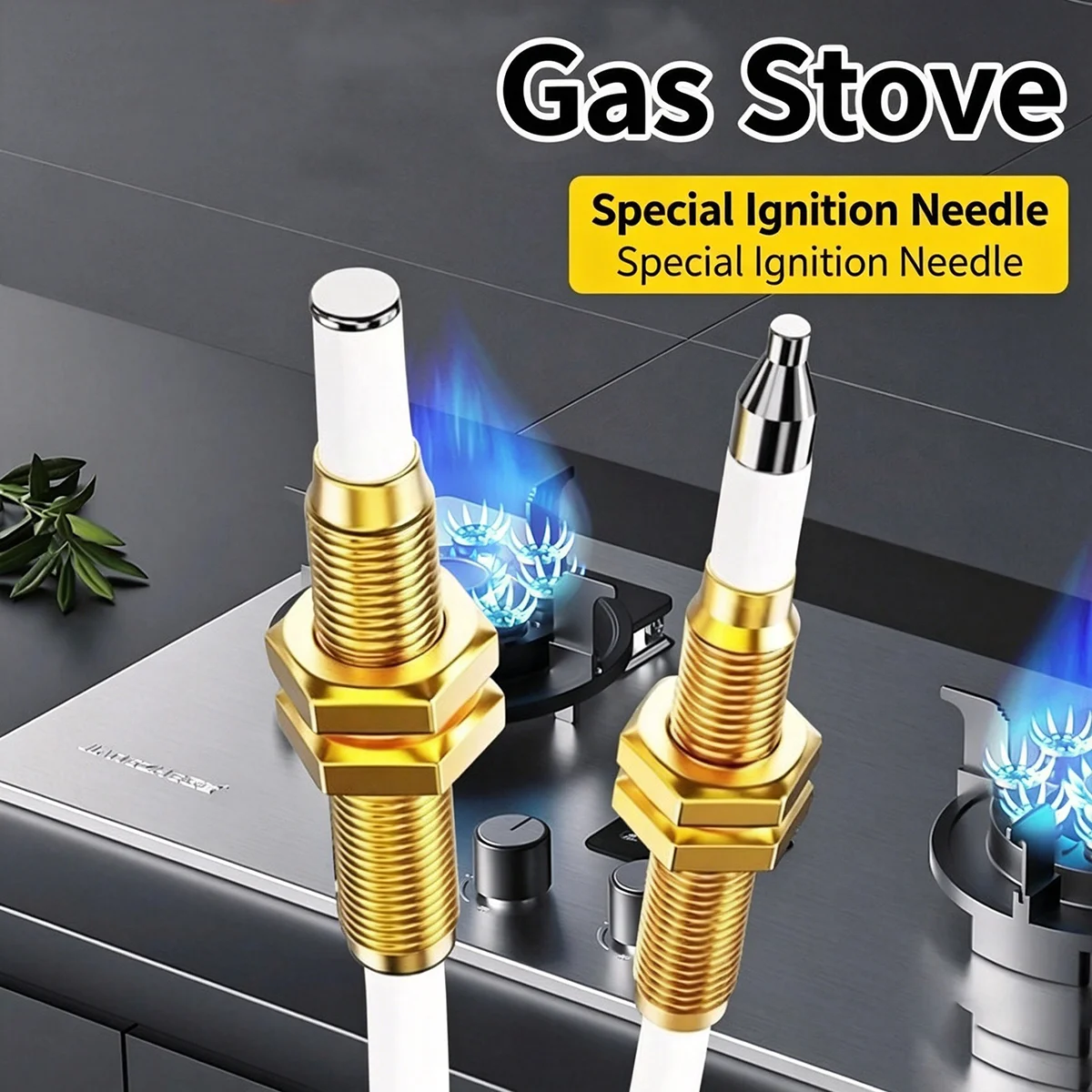 Universal Gas Cooker Ignition Electrode Flame Sensing Needle Stove Spark Plug Sensor Probe For Household Gas Stove Repair Parts