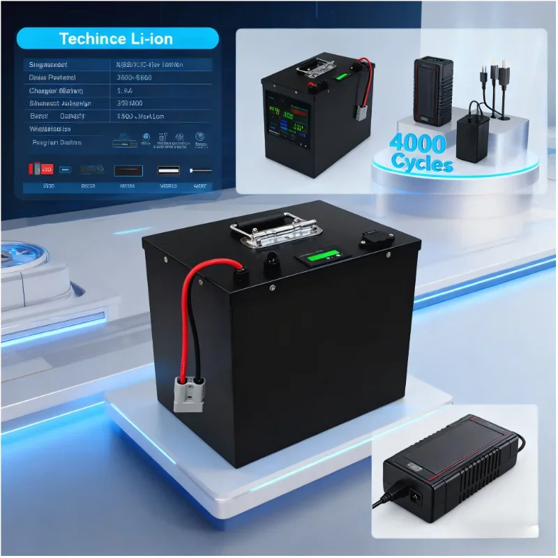 12 فولت بطارية أيون الليثيوم 60Ah-280Ah بطارية دورة عميقة قابلة للشحن ل 1KW 2KW لوحة طاقة شمسية العاكس التخييم في الهواء الطلق عربة جولف RV #4