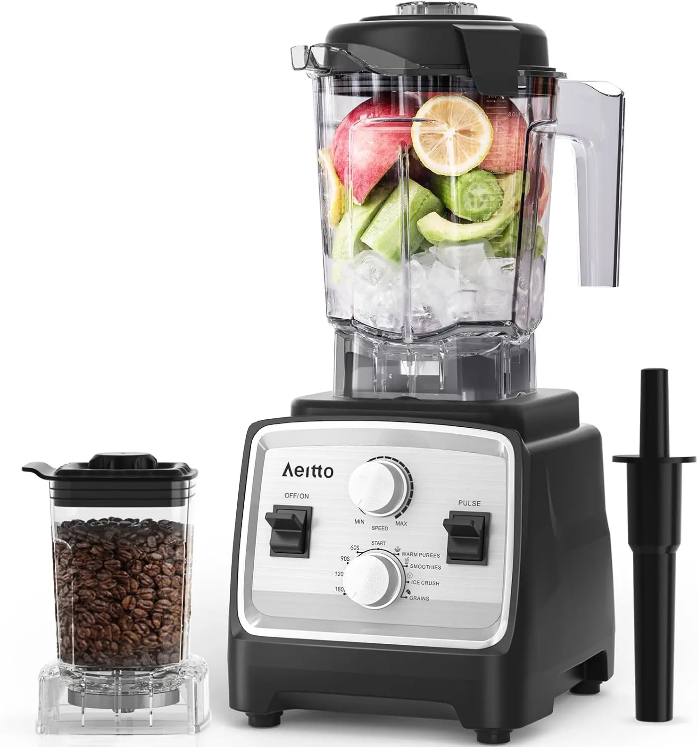 

Blenders for Kitchen with 1800W Motor, 68Oz. Large Capacity, 2-in-1 Blender & Grinder Combo, BPA-Free Countertop Professional Bl