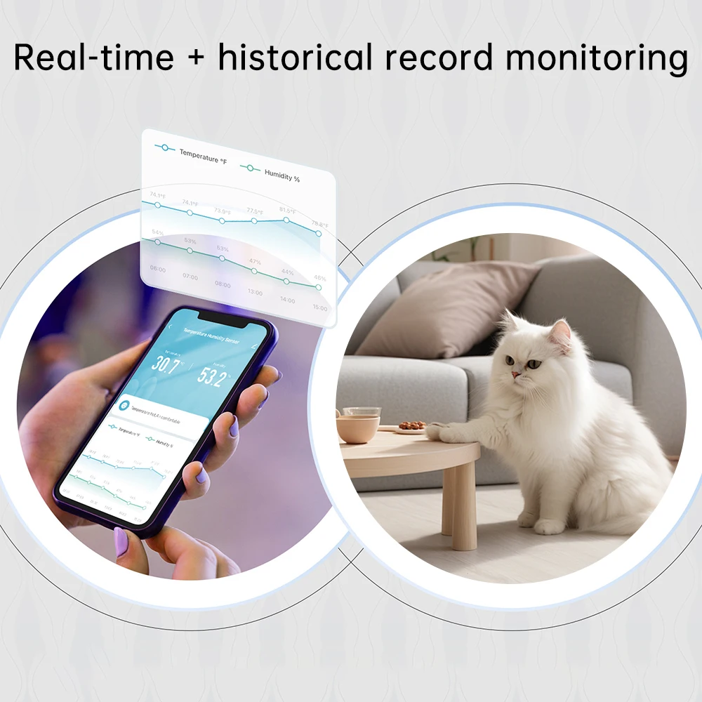 Smart Temperature and Humidity Sensor High Precision Temperature and Humidity Monitoring Instrument For Tuya Zigbee