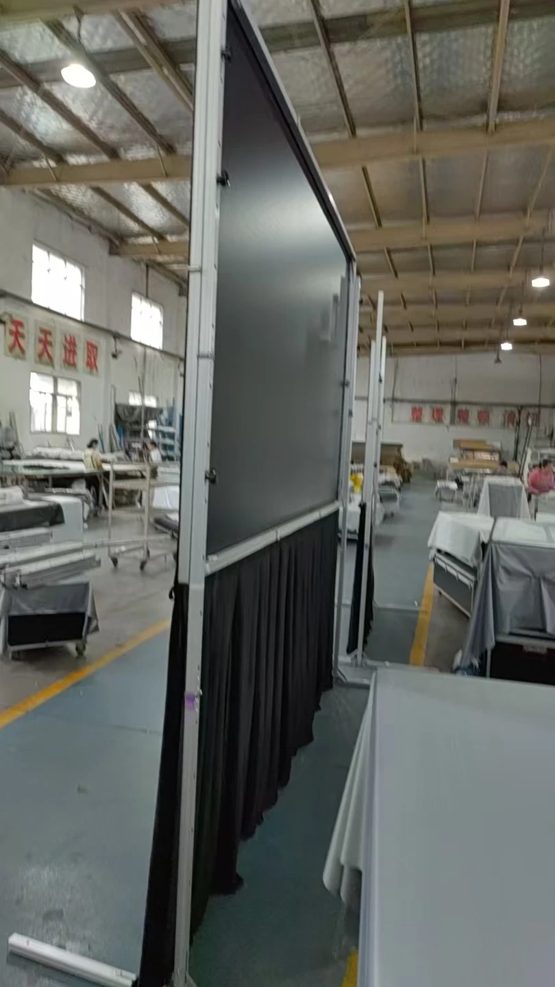 120/150 Inch 16:9 Fast Fold Front Rear Projection Screen With Dress Kits Flight Carry Case For Outdoor Use