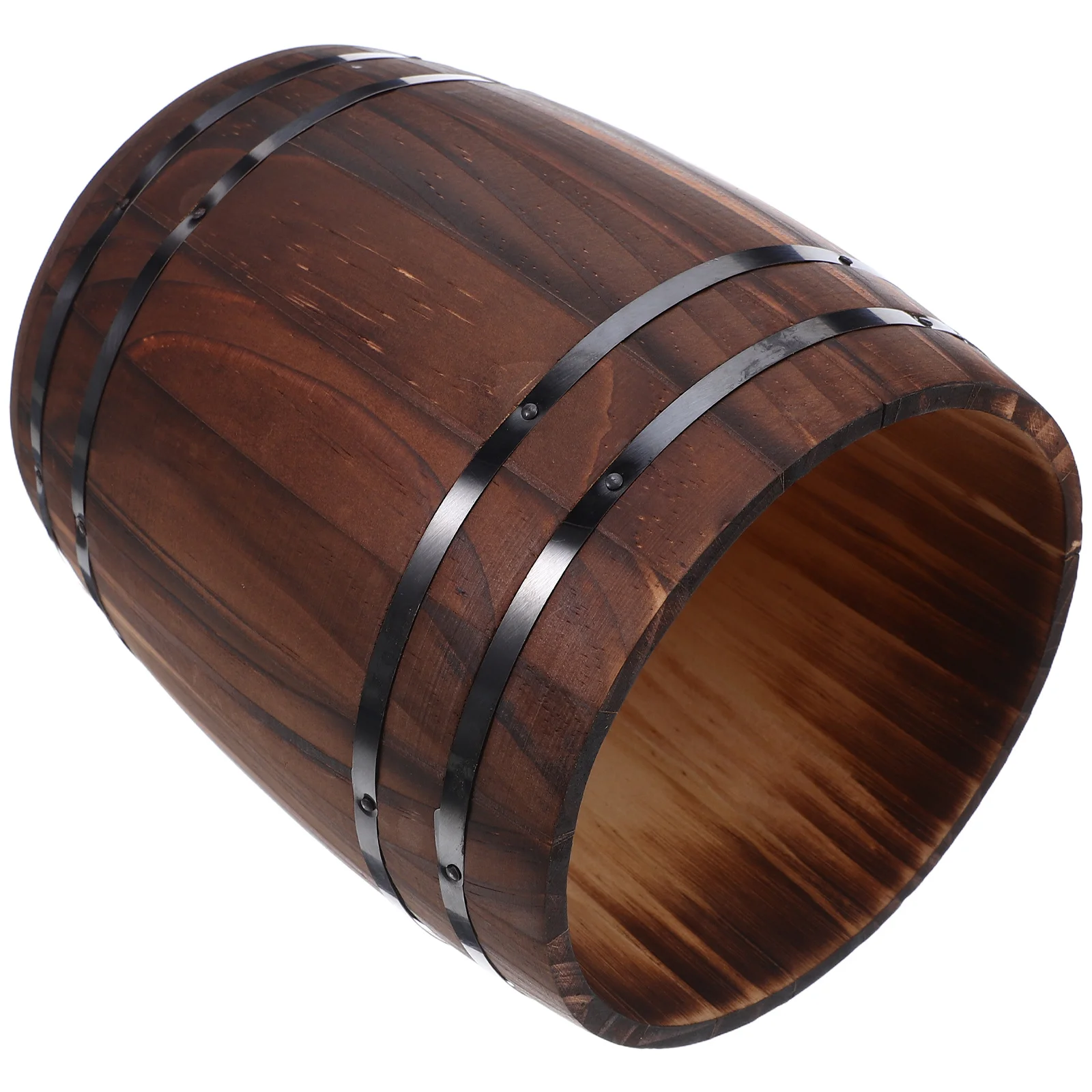 

Wine Barrel Shaped Chopstick Holder Rustic Wood Tableware Organizer For Kitchen Utensils Storage, Countertop Cutlery