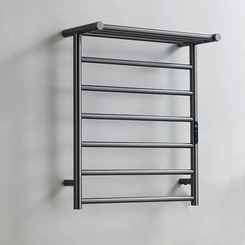 Electric Bathroom Towel Warmer With Timer Heated Towel Rail And Shelf For Dryer For Hotels And Kitchens