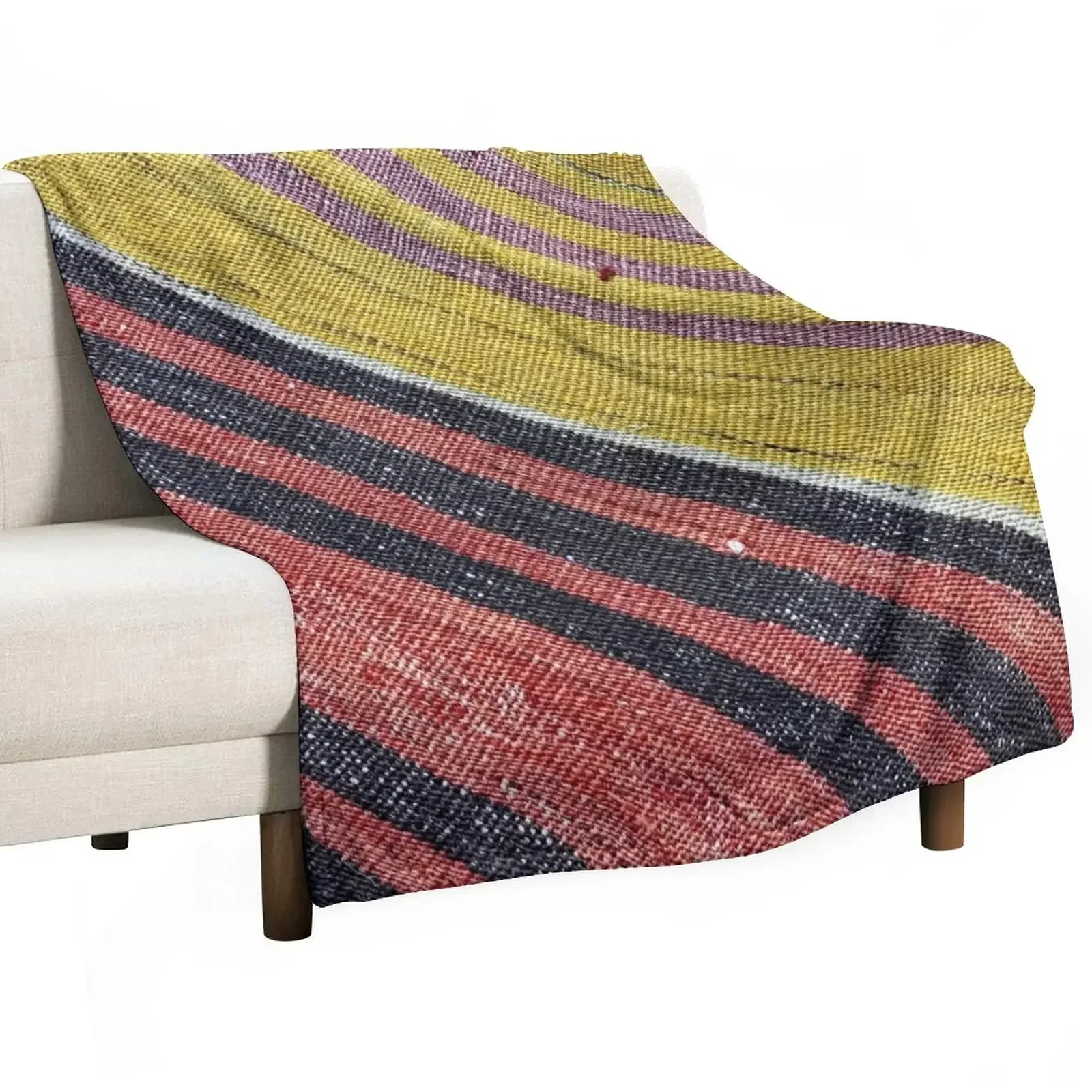 Stripe Kilim, Navaho Weave, Woven Textile, Persian Carpet, retro Throw Blanket Travel Beautifuls Blankets