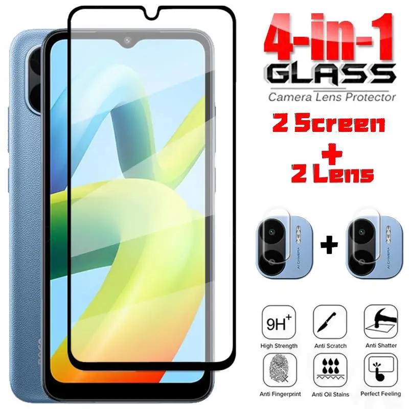 

Для Xiaomi Poco C50 стекло Xiaomi Redmi A1 Plus закаленное стекло 9H полное покрытие Защитная пленка для камеры Poco C50 5G
