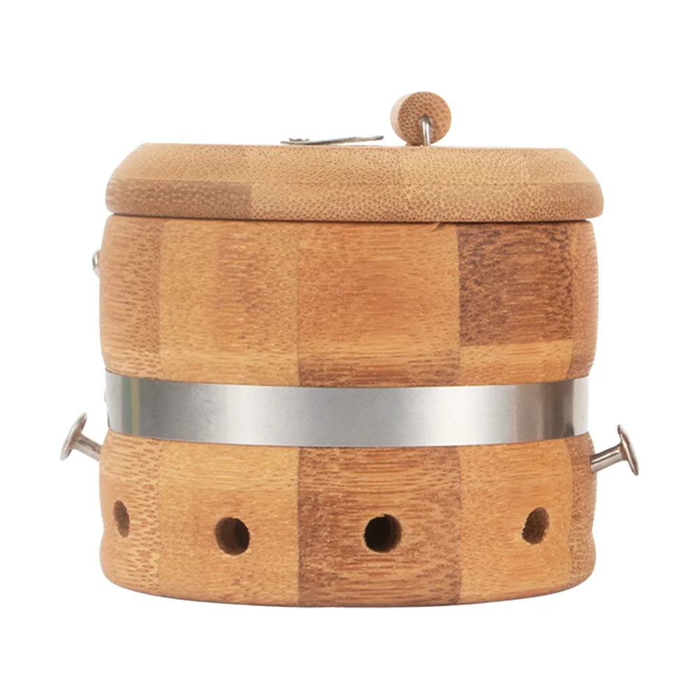 3 -Gear Moxibustion Jar Moxa Holder Tank Wood Small Bamboo Cone Burner Wooden Heat