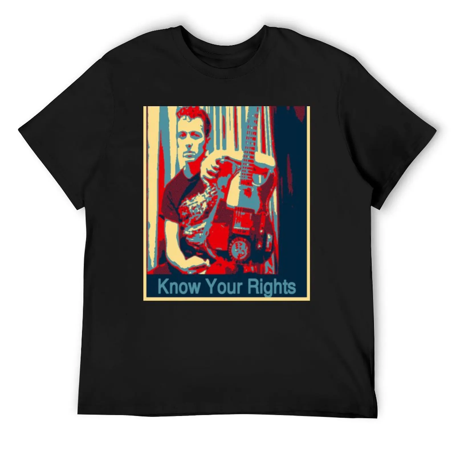 Joe Strummer Know Your Rights T-Shirt oversized anime clothes graphics plus size men clothing