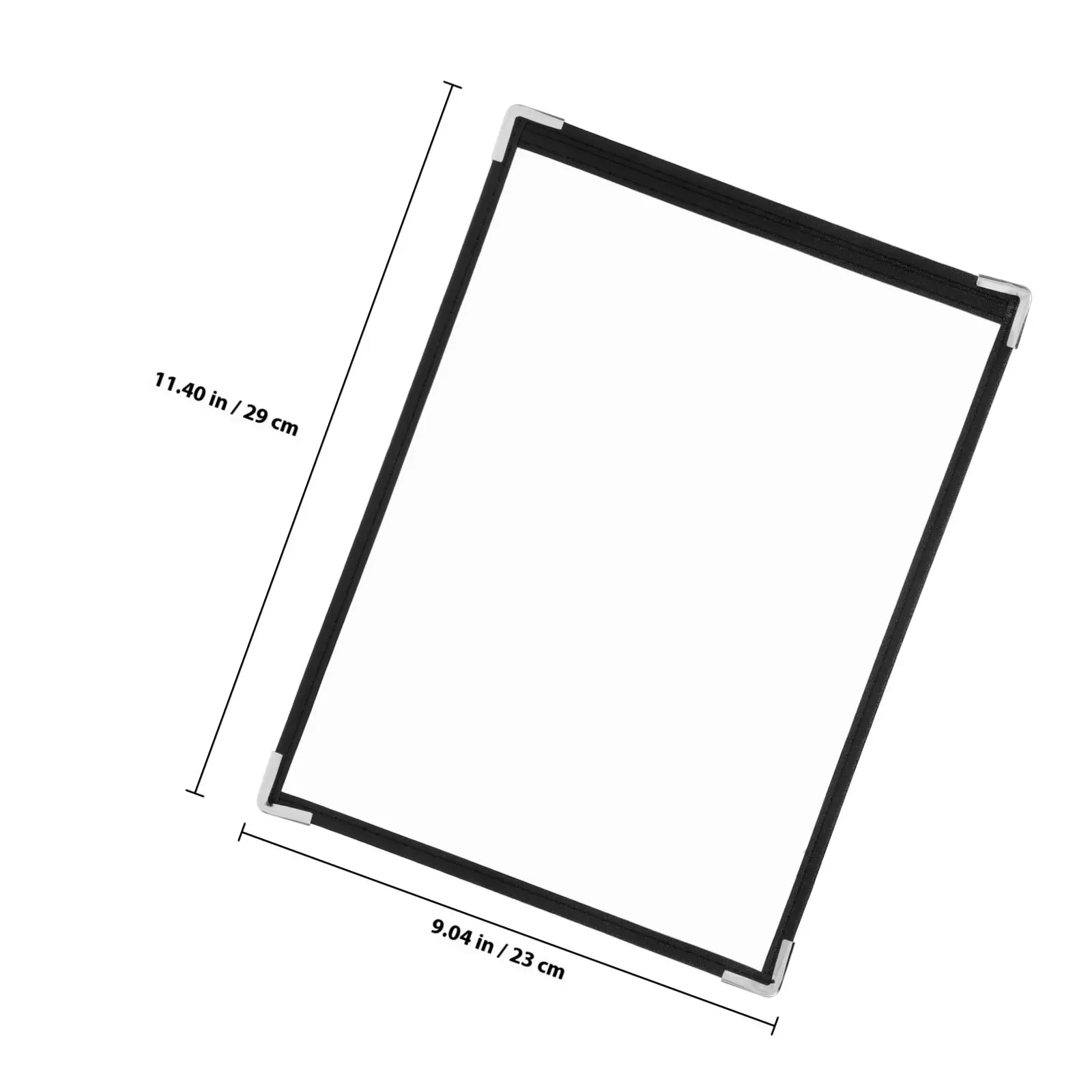Clear PVC Menu Cover Double Sided Detachable Easy Replace Large Capacity Menu Folder Organizer for Restaurant Cafe Bar