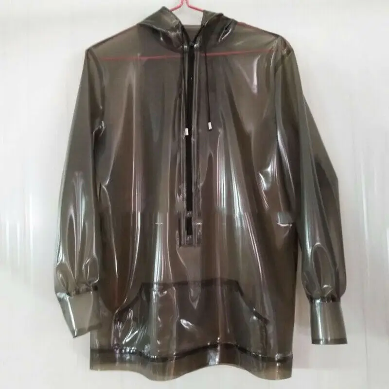 Latex Rubber Jacke Top schwarze Sport Größe S-XXL Jacket Gummi Handgemacht club