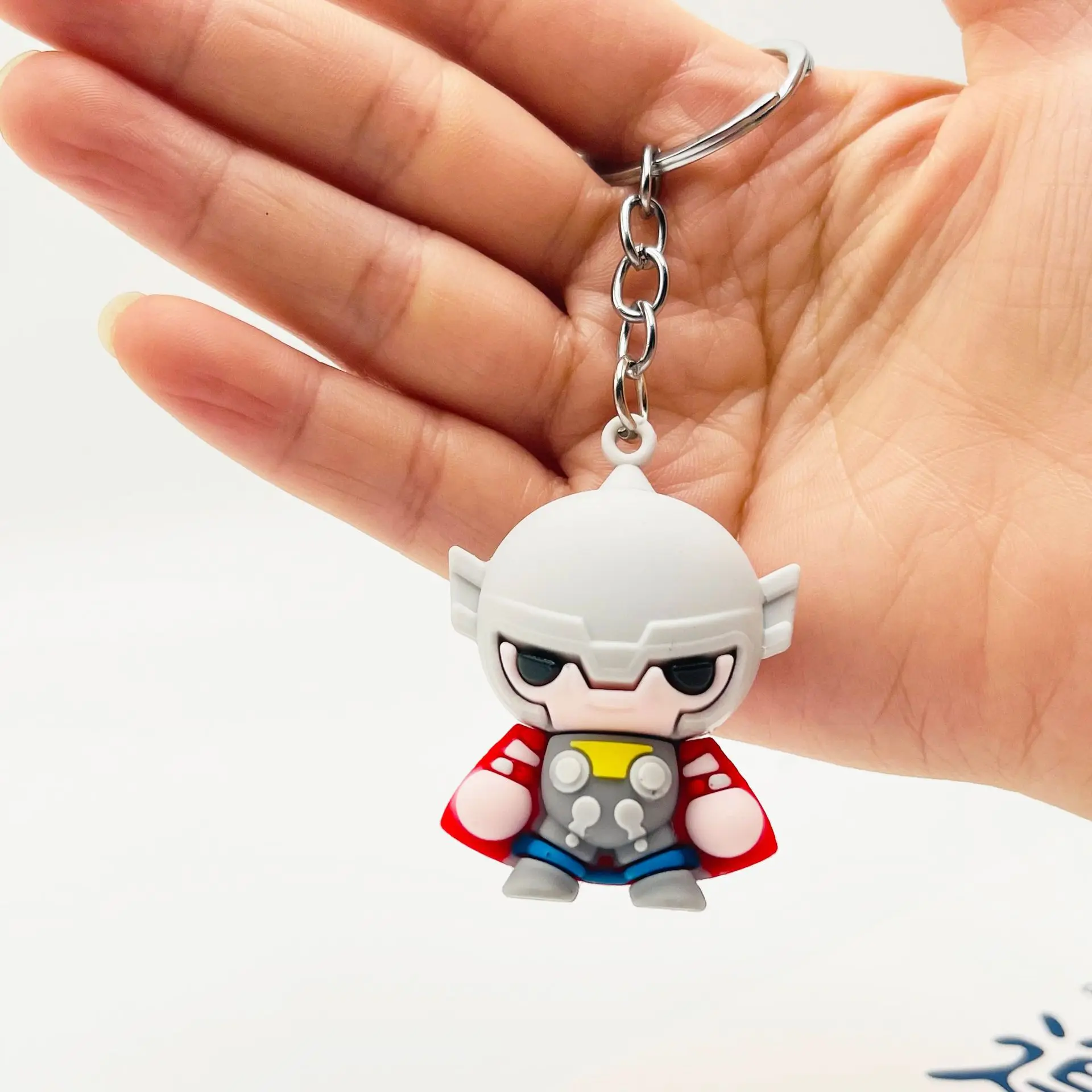 Disney Marvel Keychain Cartoon Action Anime Figures Captain America Thor Iron Man Backpack Keyring Pendant Ornaments Cute Gifts