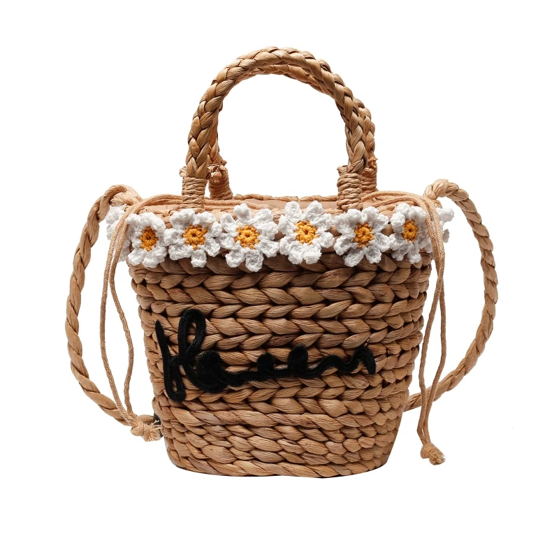 

Hobo Women's Straw Beach Tote Bag Woven Summer Bags Bohemian Vacation Casual Handbag Shoulder for Girls 066F