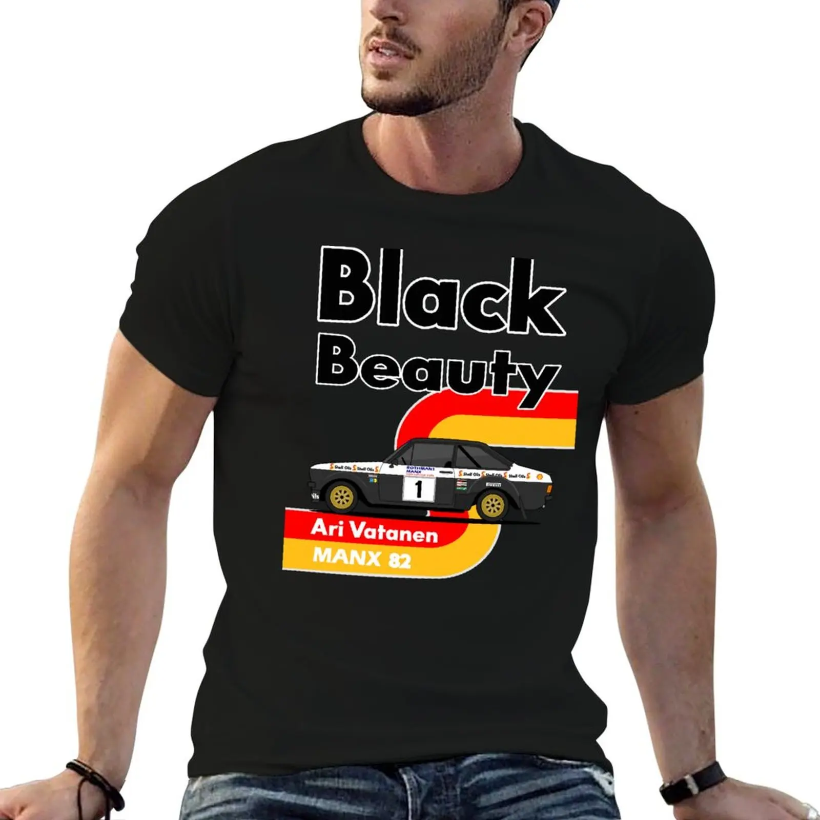 Camiseta Ari Vatanen Black Beauty Escort MK2, camisetas para hombre, camisetas gráficas divertidas para hombre