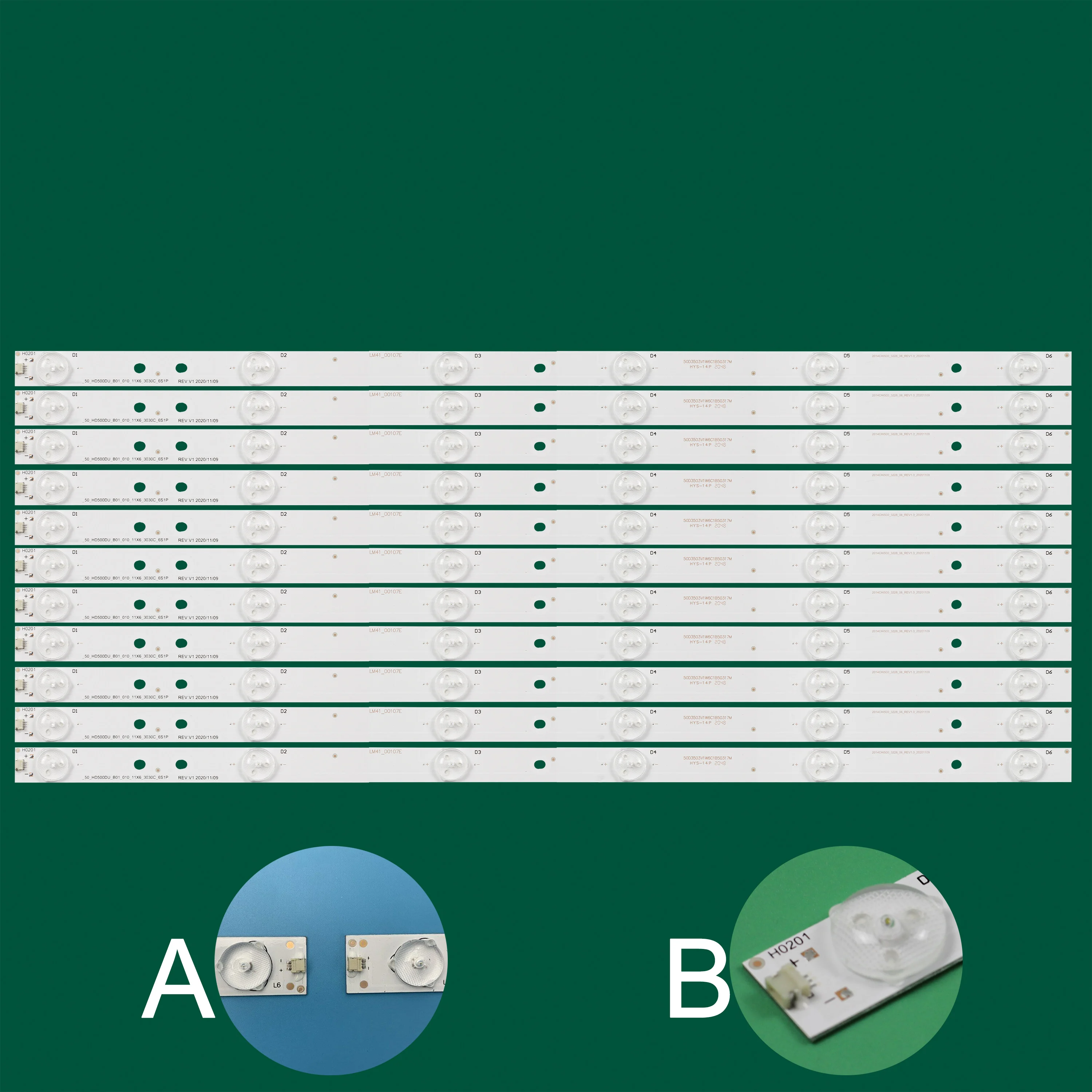 شريط LED ل H6C LTDN50K321 UWTSEU 50CU6000 LED50K320U LED50EC620CA LED50EC590UN