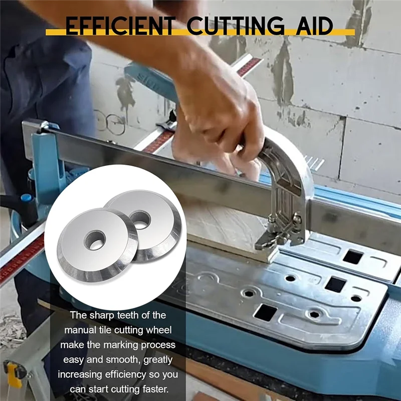 Conjunto de rodas de pontuação de substituição ABJY (10 pacotes), 13 mm, liga de aço, prata para cortador de azulejos com alça Sigma-Pull