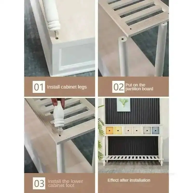 Picture for Partition Creative American Console Tables for Balcony Rectangular Living Room Poplar Console Table Storage Tables