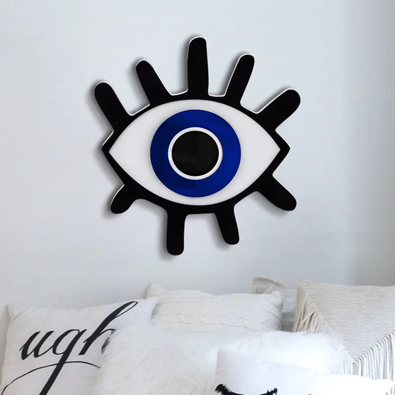 Acrylic Lashed Evil Eye Wall Art Custom Wall Hanging Decor for Bedroom Living Room 3D Wall Decals Personalized Gifts