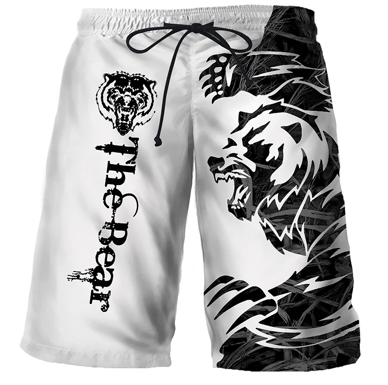 Cool Tiger Lion Wolf Summer Swimwear Shorts Comfortable Surf Board Shorts Quick Dry Swimsuit Sport Trunks Men Beach Shorts Boys