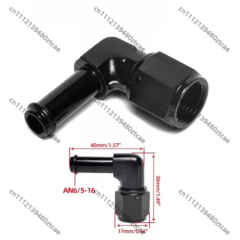Auto Oil Line Mod 90° Inverted Straight Push Fit Hose Connector, PTFE Teflon Tube Adapter Replacement Accessory