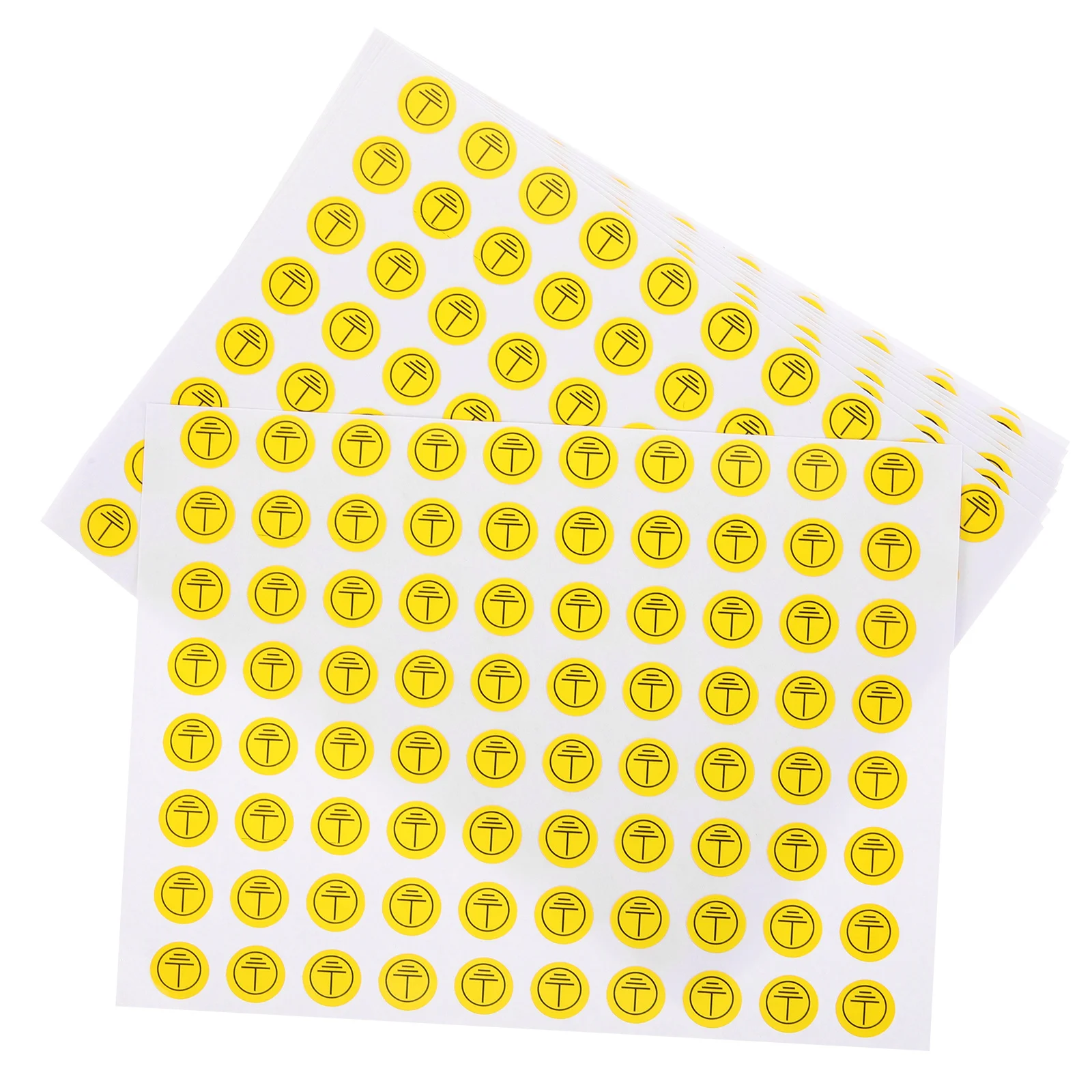 800Pcs Grounding Symbol Stickers Circular Warning Labels for Electrical Equipment Safety Identification Signs Warning Labels